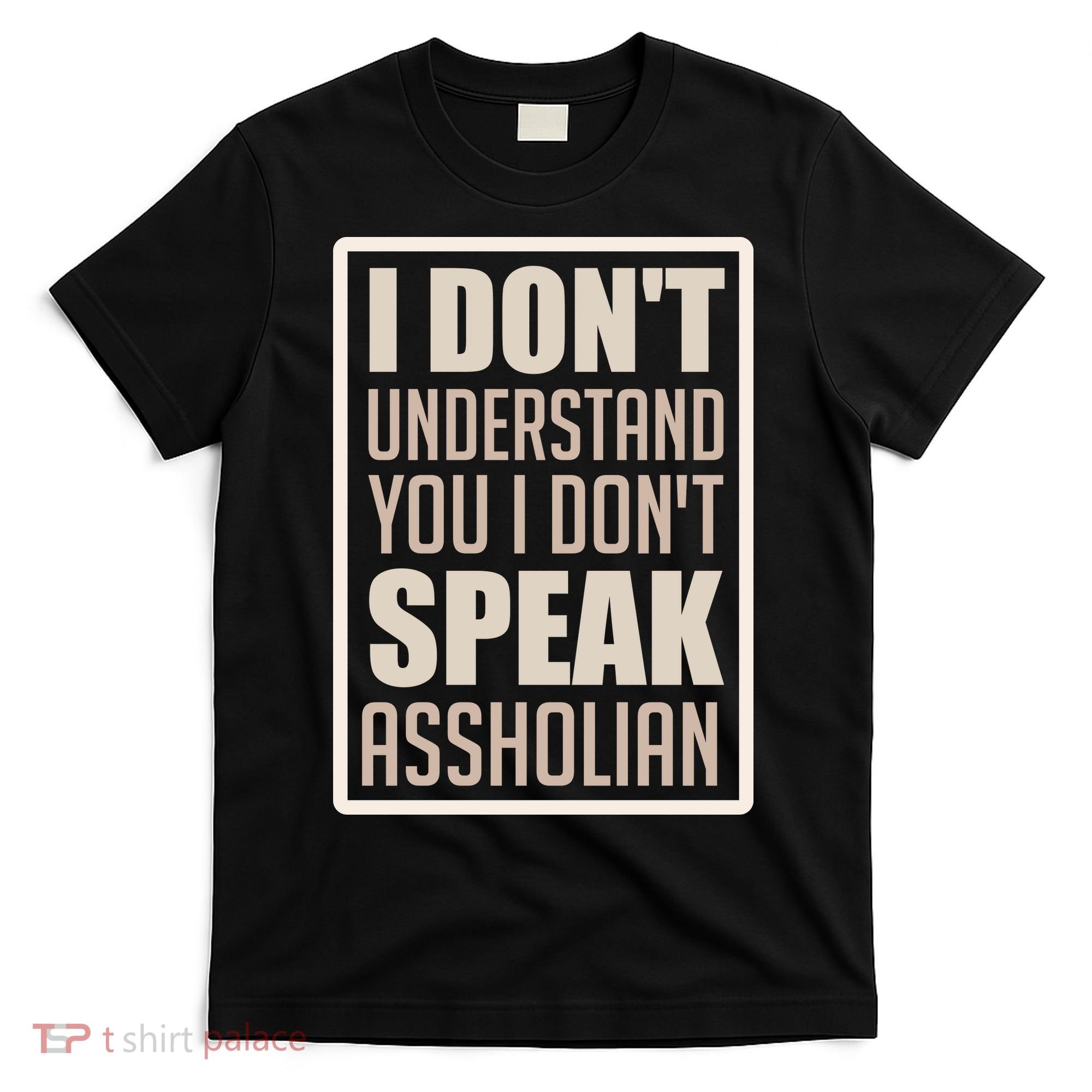 I Don't Understand You I Don't Speak Assholian Funny T-Shirt