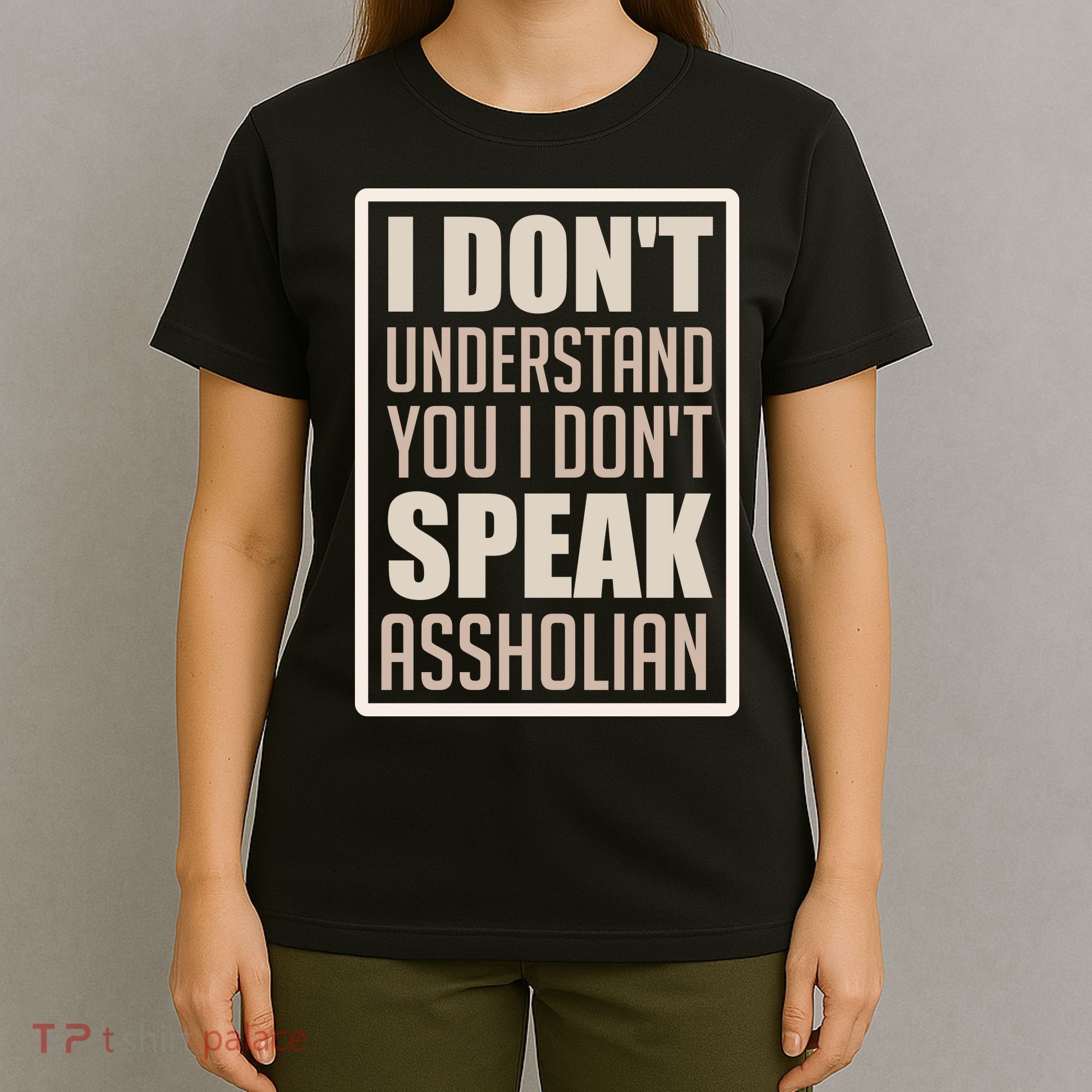 I Don't Understand You I Don't Speak Assholian Funny T-Shirt