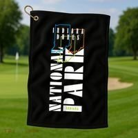 Indiana Dunes Us National Park Nature Lover Hiking Souvenir Great Gift Golf Towel thumb 1