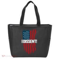 I Dissent! Vote Blue To Save Democracy Fight Facism Flag Tote Bag thumb 0