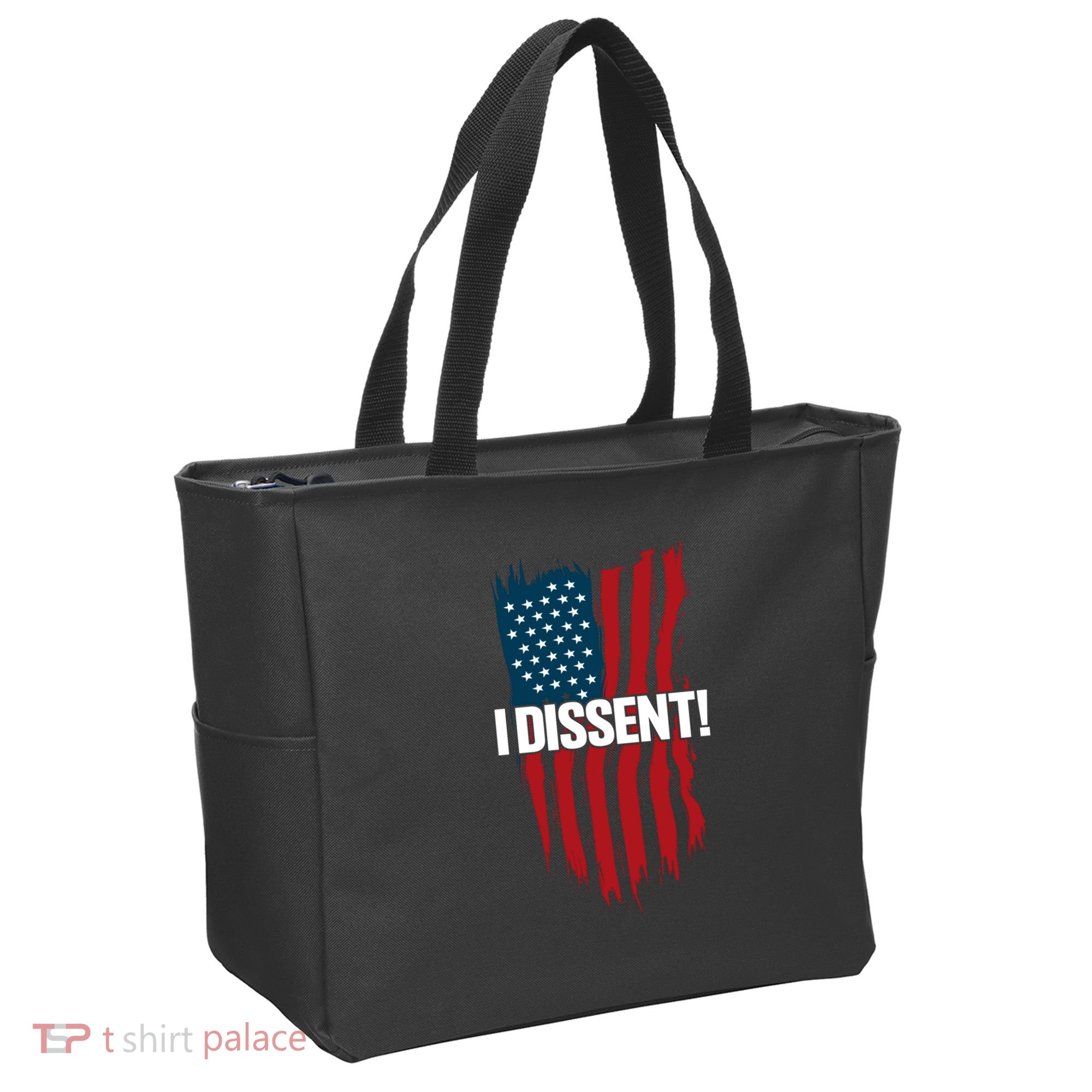 I Dissent! Vote Blue To Save Democracy Fight Facism Flag Tote Bag