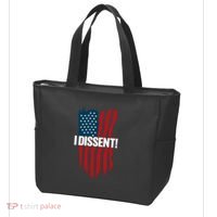 I Dissent! Vote Blue To Save Democracy Fight Facism Flag Tote Bag thumb 3