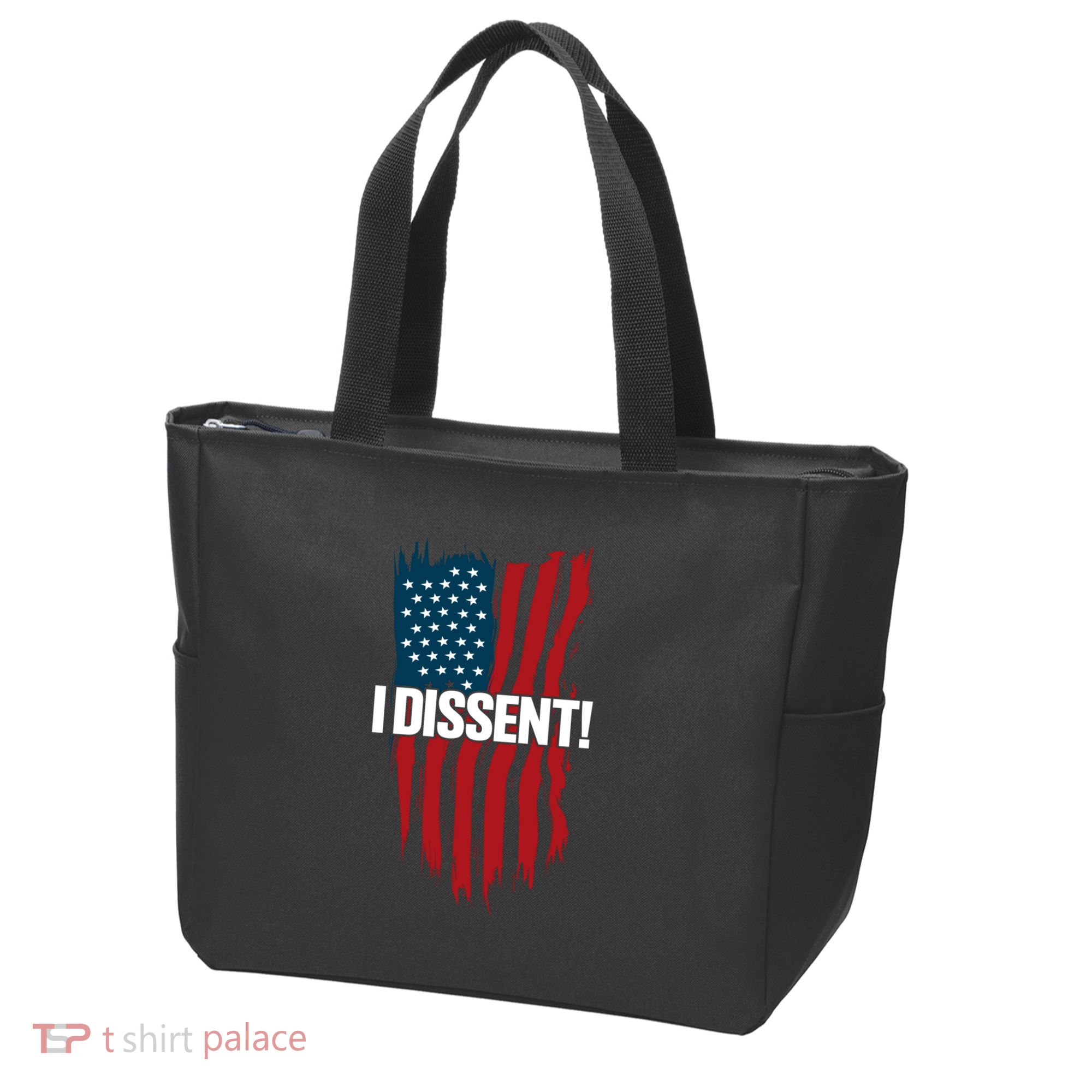 I Dissent! Vote Blue To Save Democracy Fight Facism Flag Tote Bag