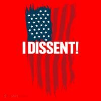 I Dissent! Vote Blue To Save Democracy Fight Facism Flag Santa Hat thumb 1