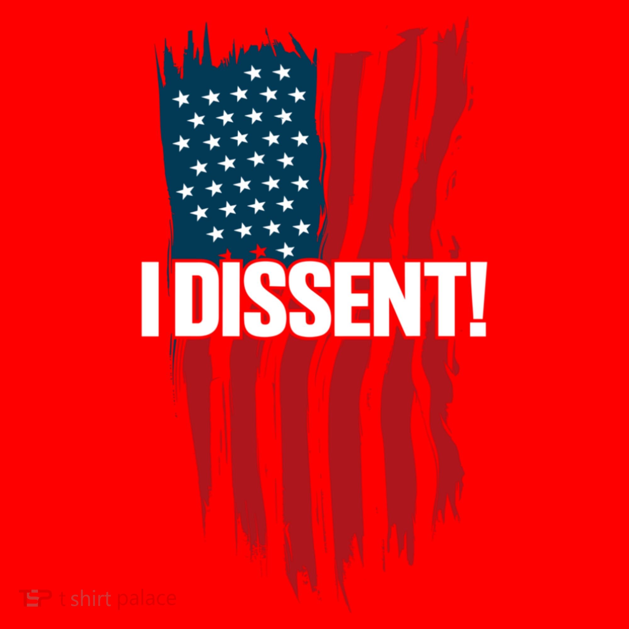 I Dissent! Vote Blue To Save Democracy Fight Facism Flag Santa Hat
