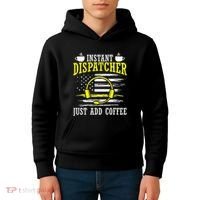 Instant Dispatcher Voice Just Add Coffee 911 Dispatcher Kids Hoodie thumb 4