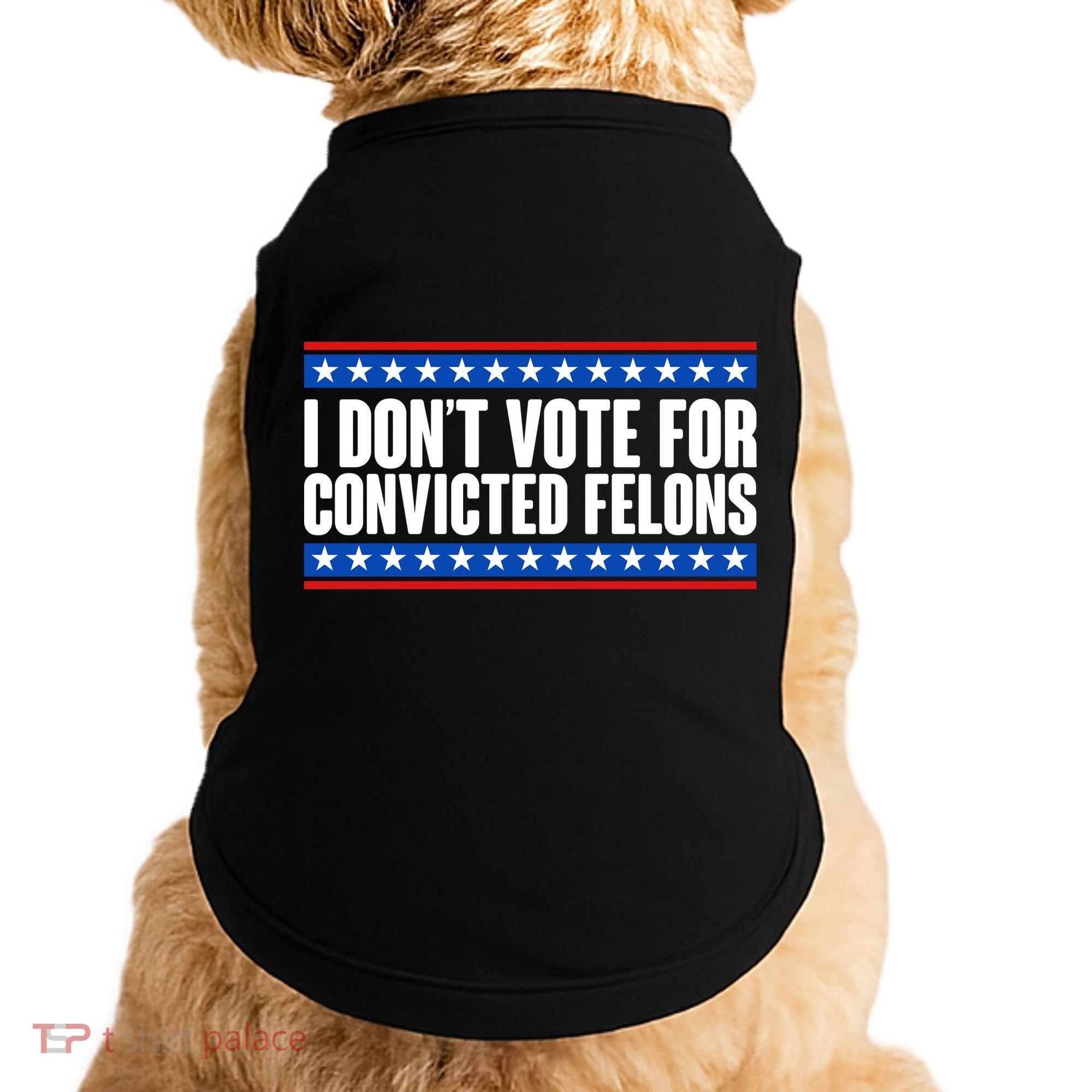 I Dont Vote For Convicted Felons Trump Doggie Tank