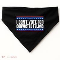 I Dont Vote For Convicted Felons Trump USA-Made Doggie Bandana thumb 0