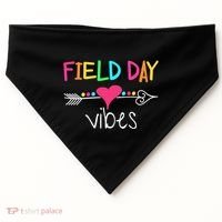 Ield Day Vibes Last Day Of School Field Day Teachers Gift USA-Made Doggie Bandana thumb 0