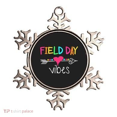 Ield Day Vibes Last Day Of School Field Day Teachers Gift Ornament