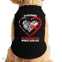 In December We Wear Red For World Aids Day Awareness Gift Doggie Tank thumb 0