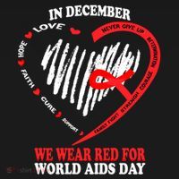 In December We Wear Red For World Aids Day Awareness Gift Women's Hoodie thumb 2