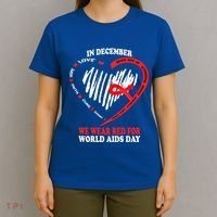 In December We Wear Red For World Aids Day Awareness Gift T-Shirt thumb 4
