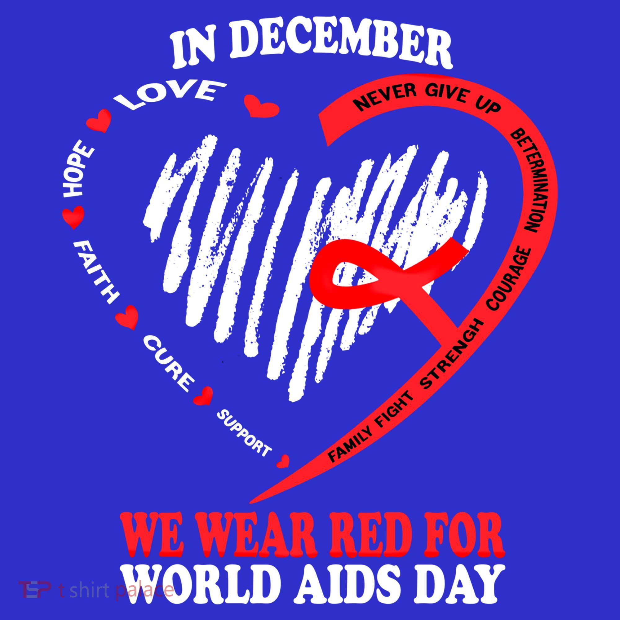In December We Wear Red For World Aids Day Awareness Gift Baby Bodysuit