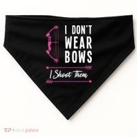 I Dont Wear Bows I Shoot Them Archer Bow Archery Hunter Meaningful Gift USA-Made Doggie Bandana thumb 0