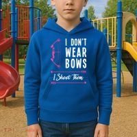 I Dont Wear Bows I Shoot Them Archer Bow Archery Hunter Meaningful Gift Kids Hoodie thumb 2
