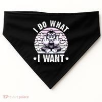 I Do What I Want Funny Monkey USA-Made Doggie Bandana thumb 0