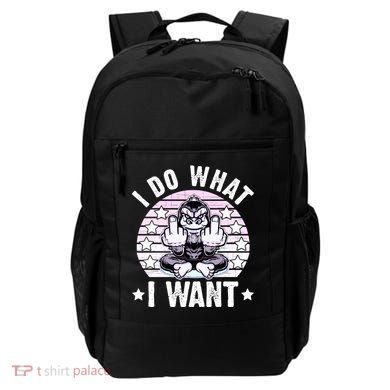 I Do What I Want Funny Monkey Backpack