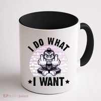 I Do What I Want Funny Monkey Coffee Mug thumb 1