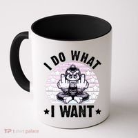 I Do What I Want Funny Monkey Coffee Mug thumb 0