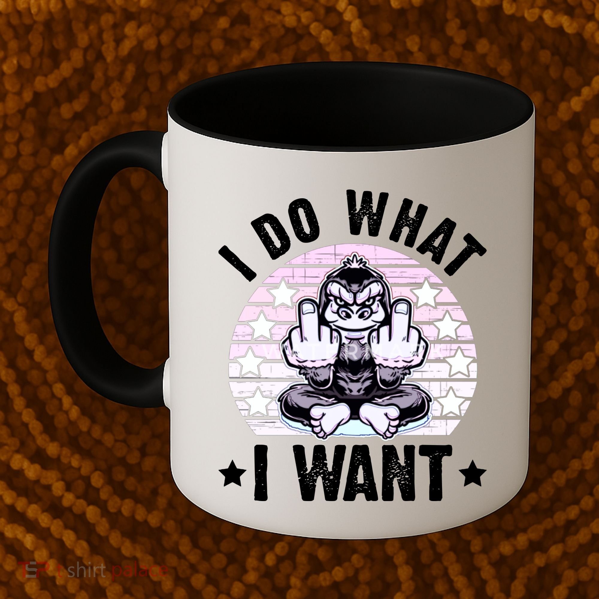 I Do What I Want Funny Monkey Coffee Mug