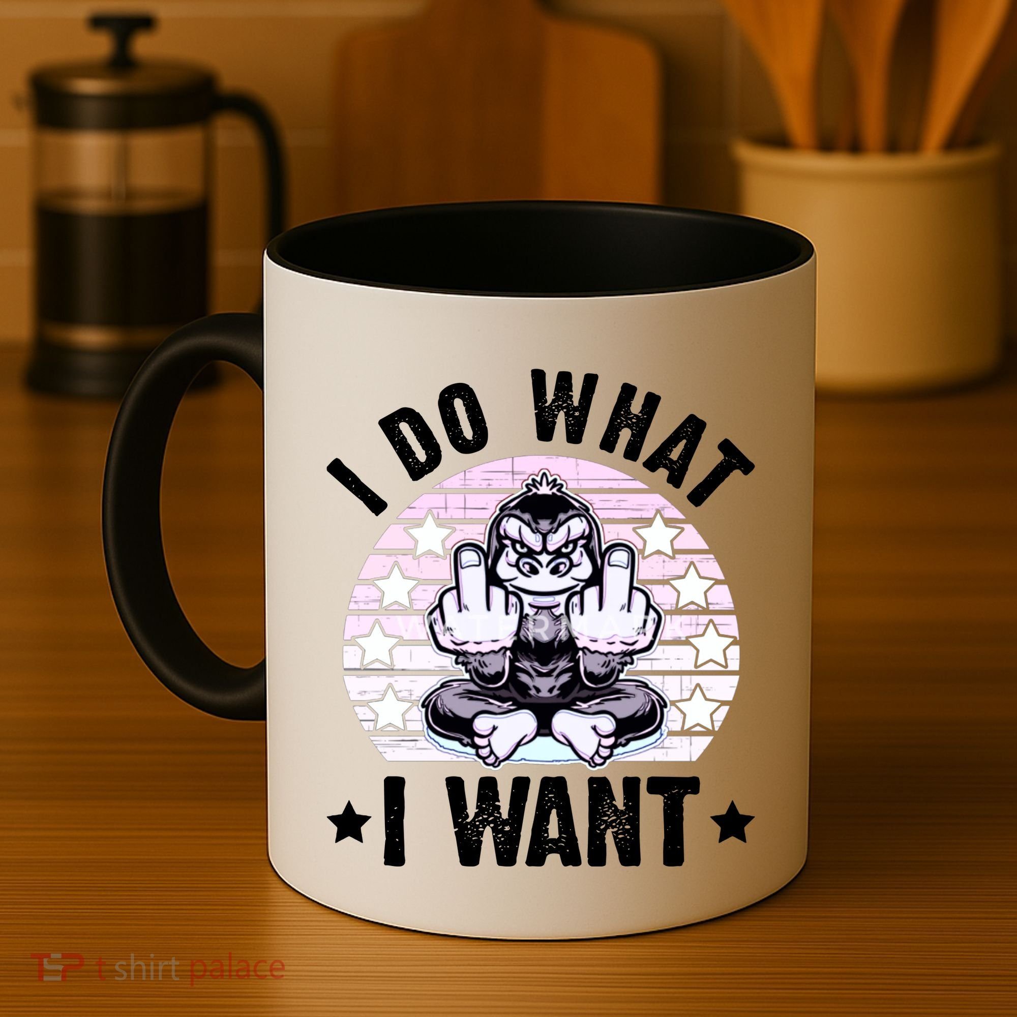 I Do What I Want Funny Monkey Coffee Mug
