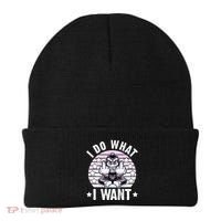 I Do What I Want Funny Monkey Beanie thumb 0