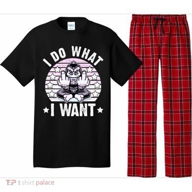 I Do What I Want Funny Monkey Pajama Set