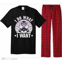 I Do What I Want Funny Monkey Pajama Set thumb 0