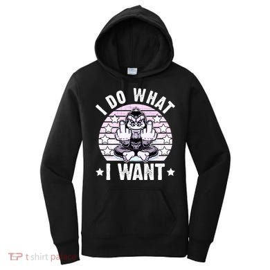 I Do What I Want Funny Monkey Women's Hoodie