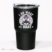 I Do What I Want Funny Monkey Tumbler thumb 0