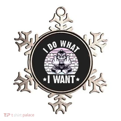 I Do What I Want Funny Monkey Ornament