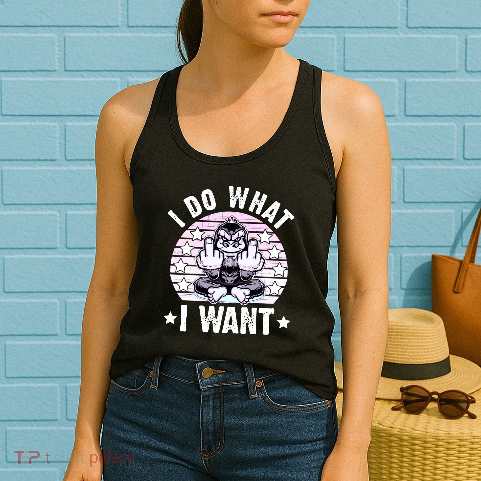 I Do What I Want Funny Monkey Women's Tank Top