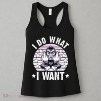 I Do What I Want Funny Monkey Women's Tank Top thumb 3