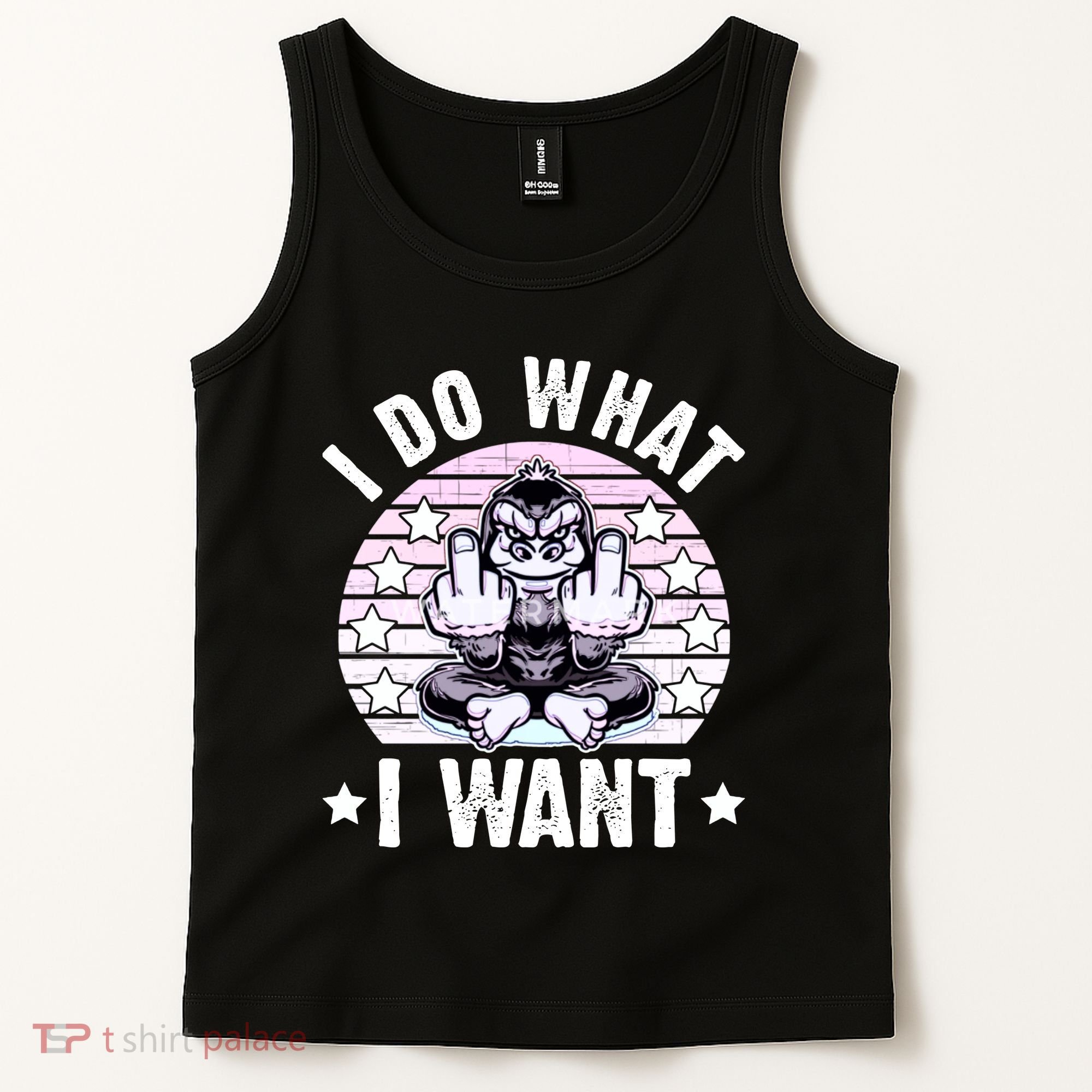 I Do What I Want Funny Monkey Tank Top