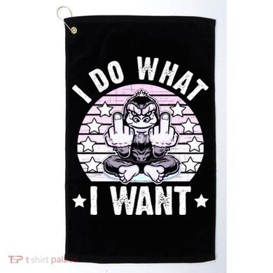 I Do What I Want Funny Monkey Golf Towel