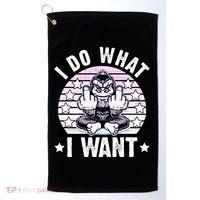 I Do What I Want Funny Monkey Golf Towel thumb 0