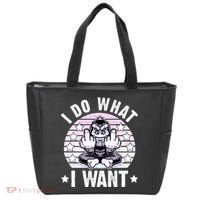I Do What I Want Funny Monkey Tote Bag thumb 0