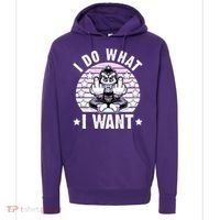 I Do What I Want Funny Monkey Hoodie thumb 0