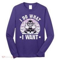 I Do What I Want Funny Monkey Long Sleeve Shirt thumb 0