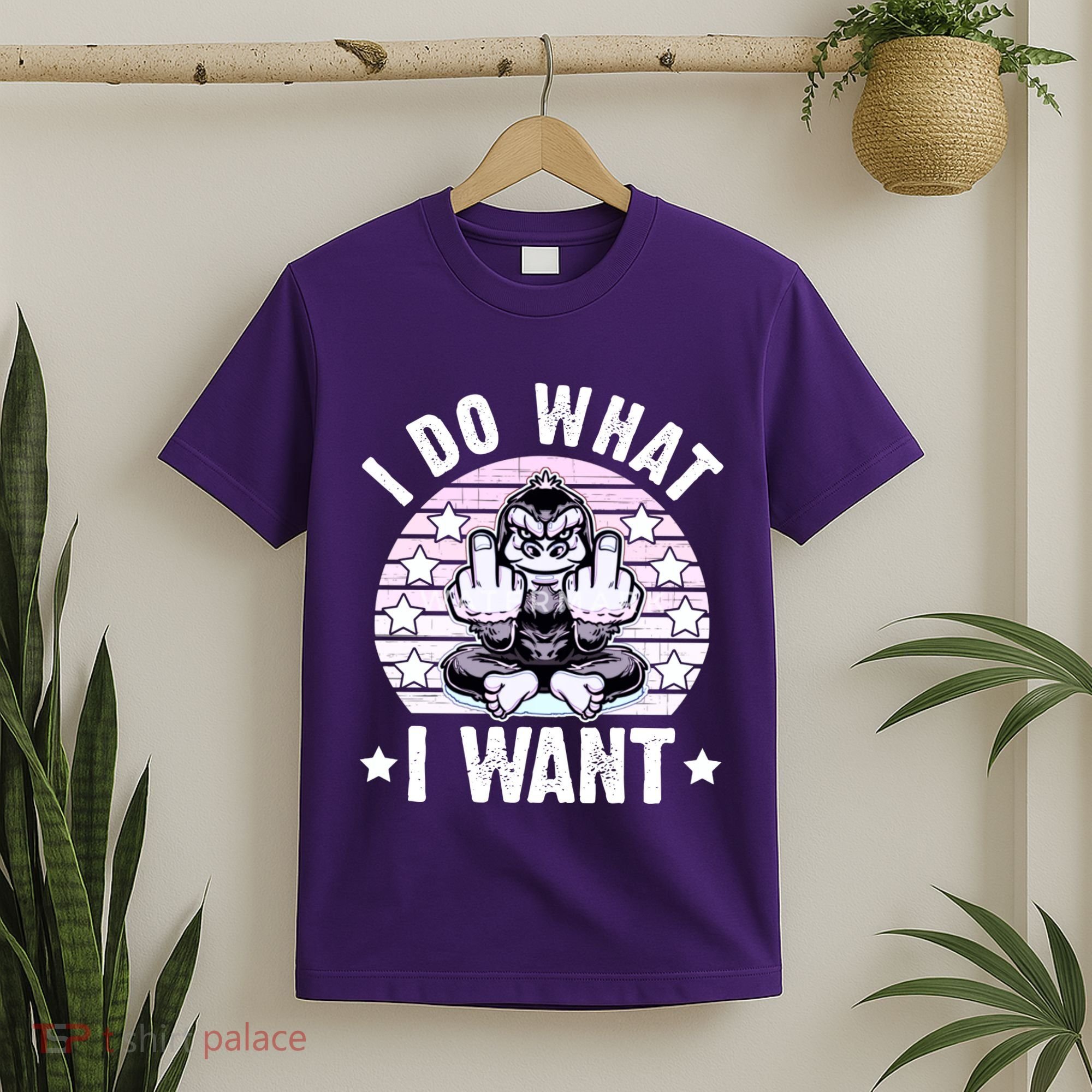 I Do What I Want Funny Monkey T-Shirt