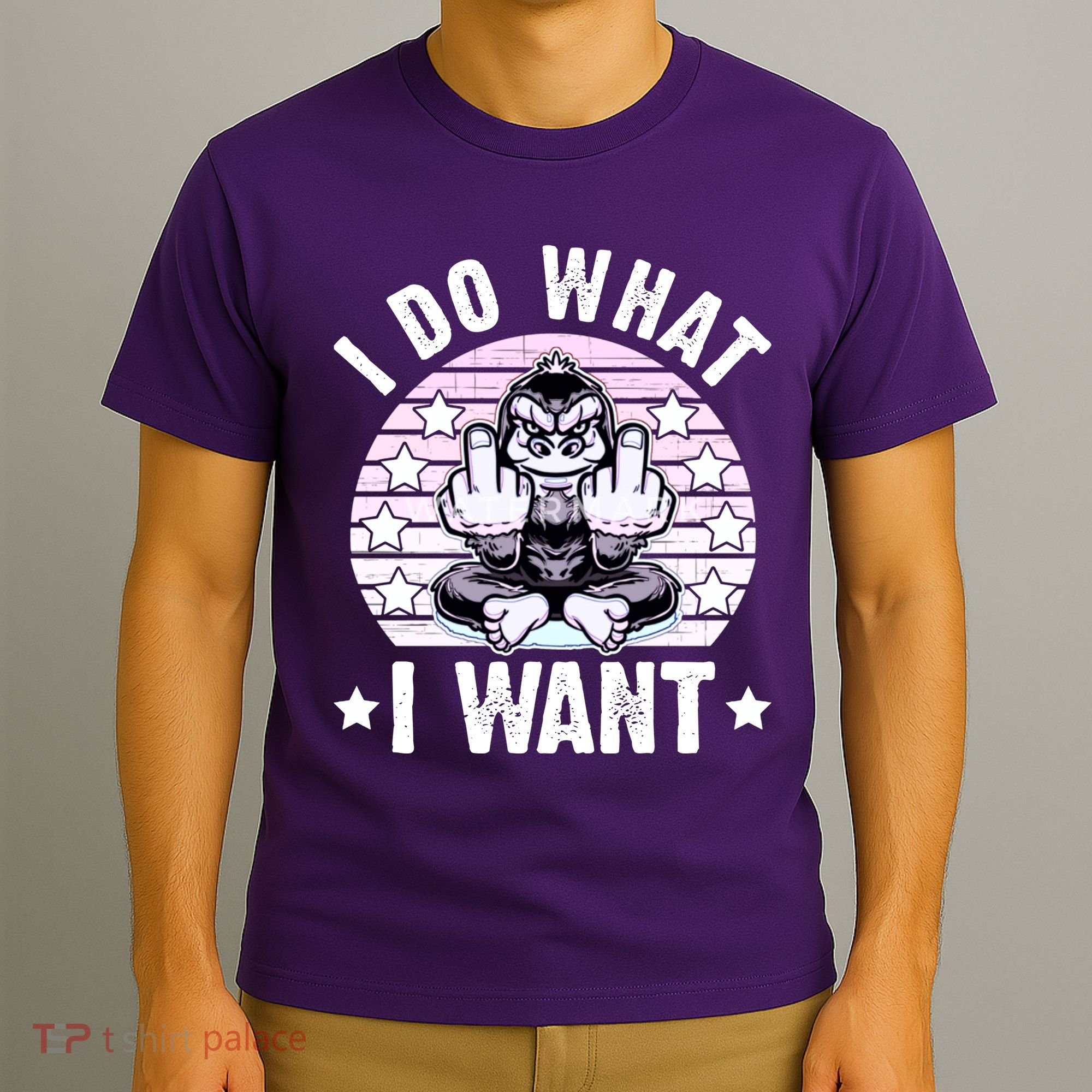 I Do What I Want Funny Monkey T-Shirt