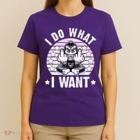 I Do What I Want Funny Monkey T-Shirt thumb 4