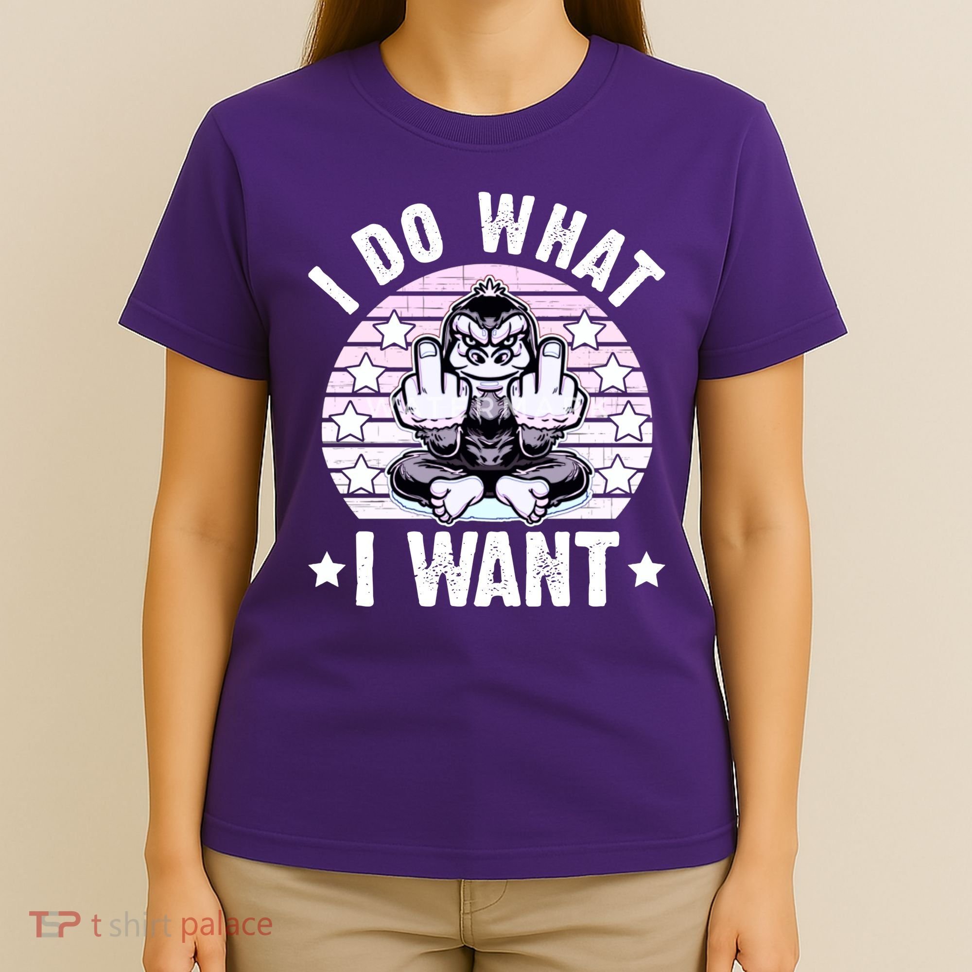 I Do What I Want Funny Monkey T-Shirt