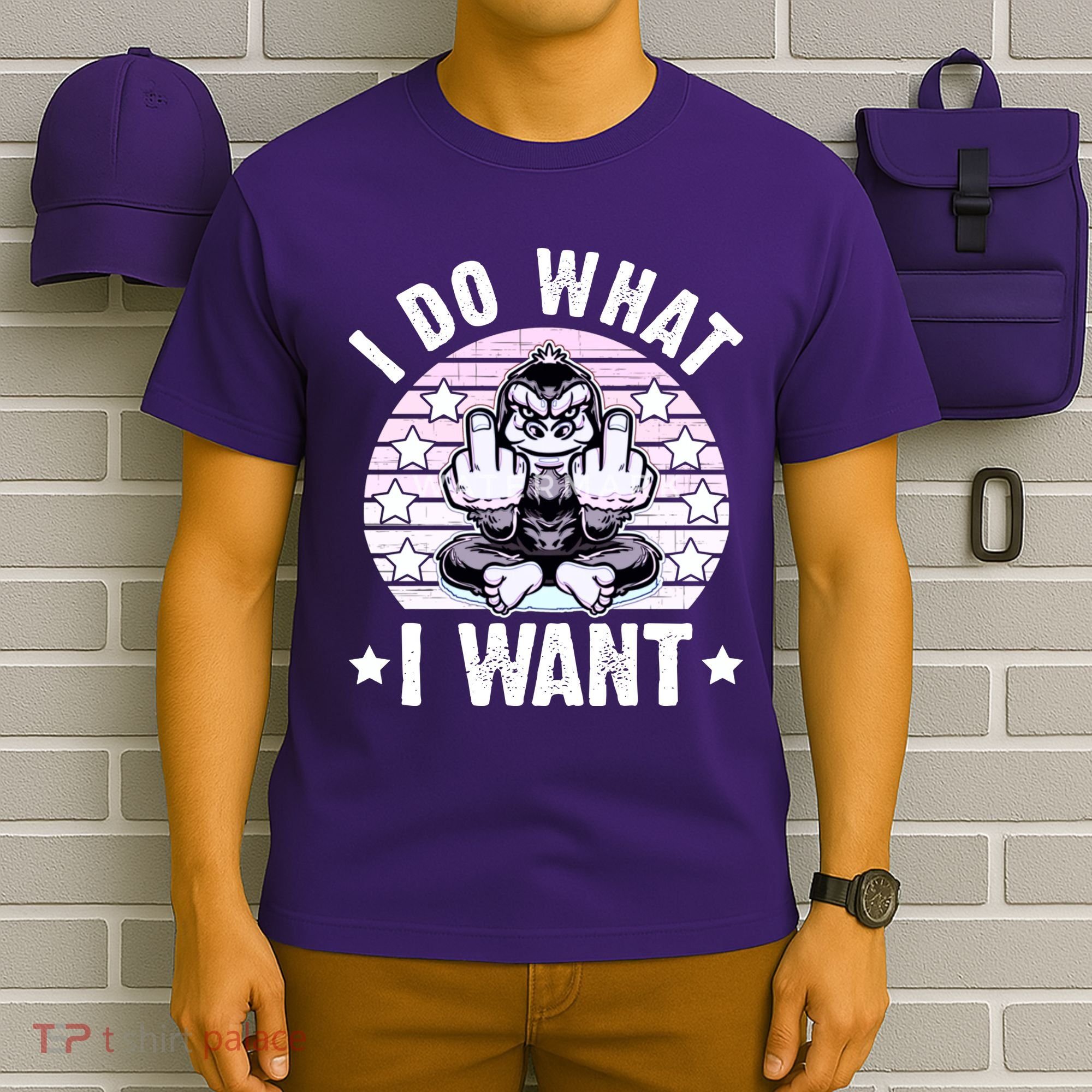 I Do What I Want Funny Monkey T-Shirt