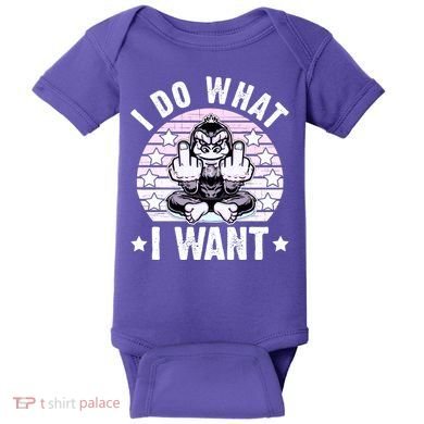 I Do What I Want Funny Monkey Baby Bodysuit