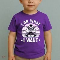 I Do What I Want Funny Monkey Toddler T-Shirt thumb 2