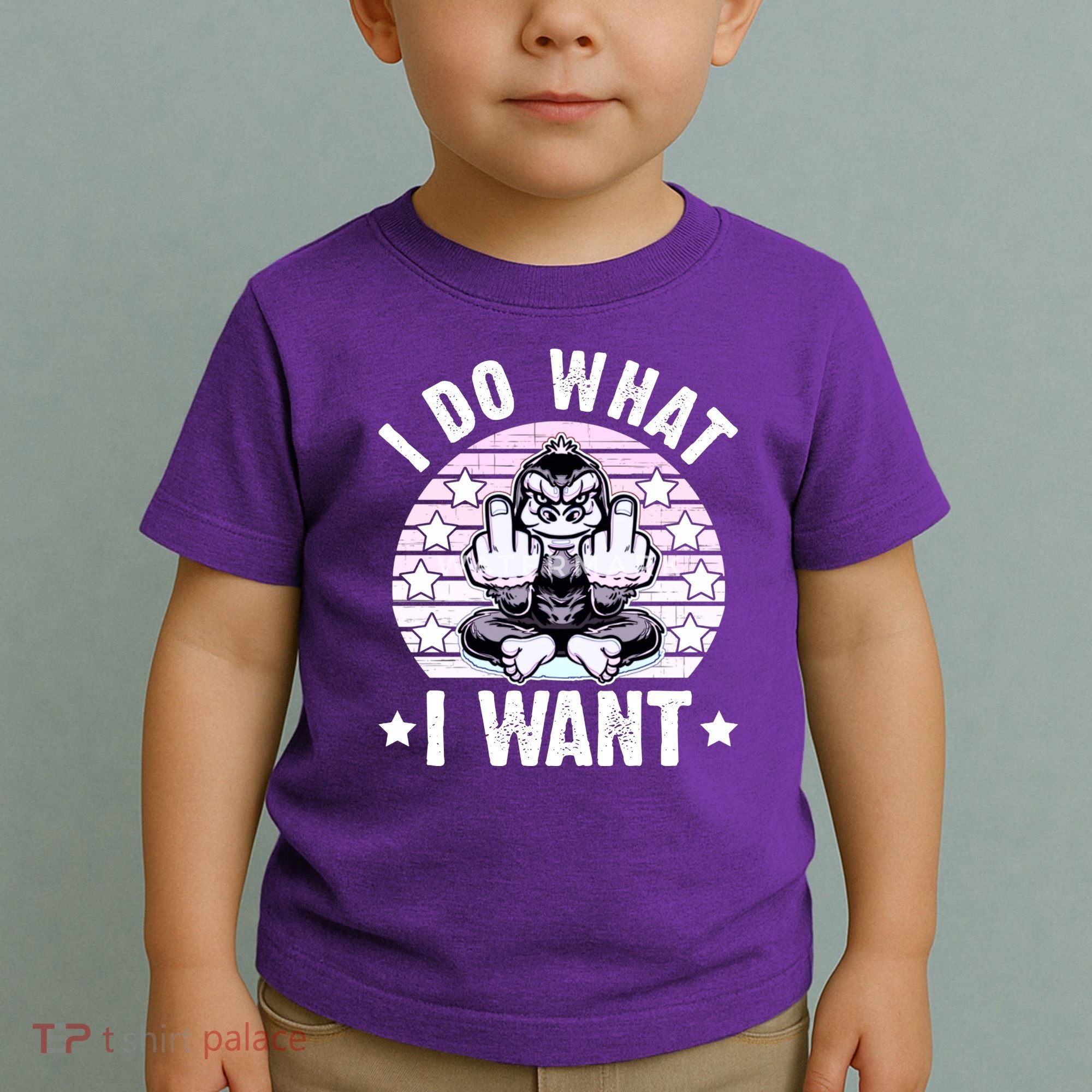 I Do What I Want Funny Monkey Toddler T-Shirt