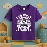 I Do What I Want Funny Monkey Toddler T-Shirt thumb 3