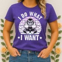 I Do What I Want Funny Monkey Women's T-Shirt thumb 2